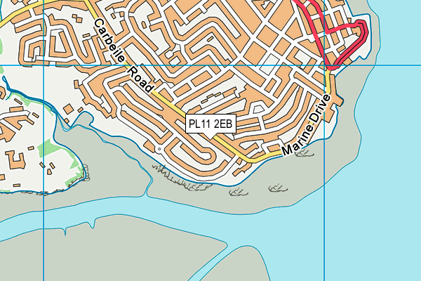 PL11 2EB map - OS VectorMap District (Ordnance Survey)