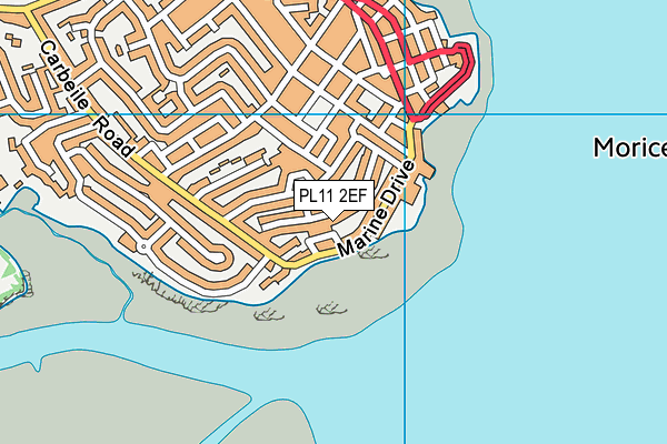 PL11 2EF map - OS VectorMap District (Ordnance Survey)