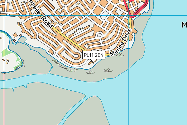 PL11 2EN map - OS VectorMap District (Ordnance Survey)