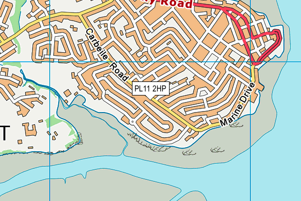 PL11 2HP map - OS VectorMap District (Ordnance Survey)
