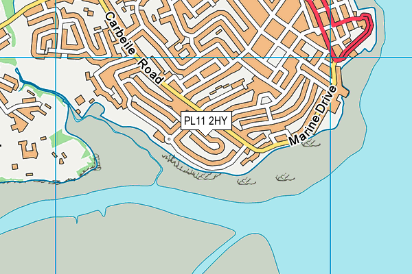 PL11 2HY map - OS VectorMap District (Ordnance Survey)