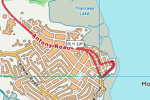 PL11 2JP map - OS VectorMap District (Ordnance Survey)