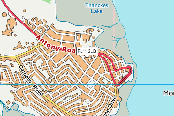 PL11 2LQ map - OS VectorMap District (Ordnance Survey)