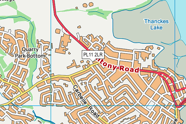 PL11 2LR map - OS VectorMap District (Ordnance Survey)