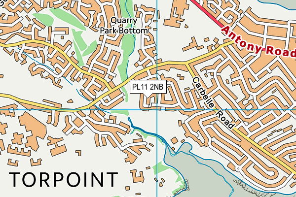 PL11 2NB map - OS VectorMap District (Ordnance Survey)