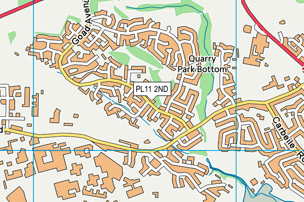 PL11 2ND map - OS VectorMap District (Ordnance Survey)