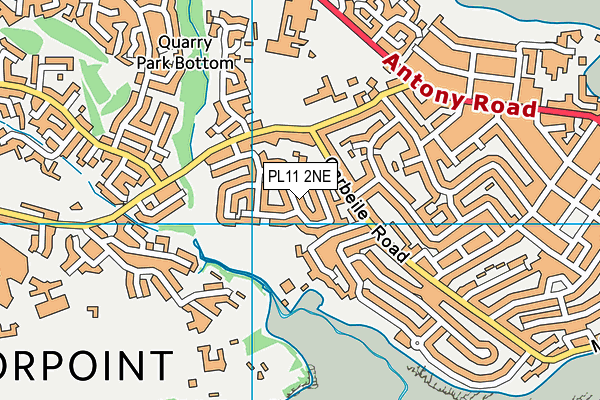 PL11 2NE map - OS VectorMap District (Ordnance Survey)
