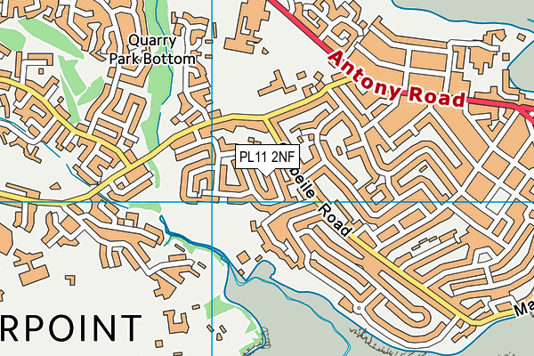 PL11 2NF map - OS VectorMap District (Ordnance Survey)