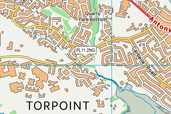 PL11 2NG map - OS VectorMap District (Ordnance Survey)