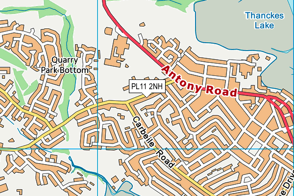 Torpoint Community College map (PL11 2NH) - OS VectorMap District (Ordnance Survey)