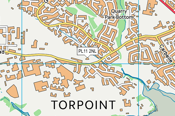 PL11 2NL map - OS VectorMap District (Ordnance Survey)