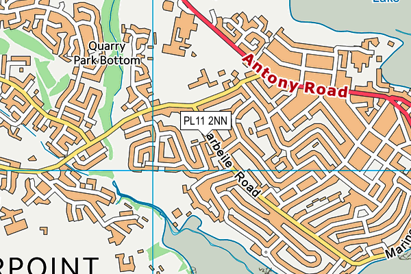 PL11 2NN map - OS VectorMap District (Ordnance Survey)