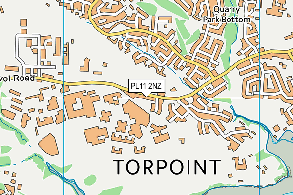 PL11 2NZ map - OS VectorMap District (Ordnance Survey)