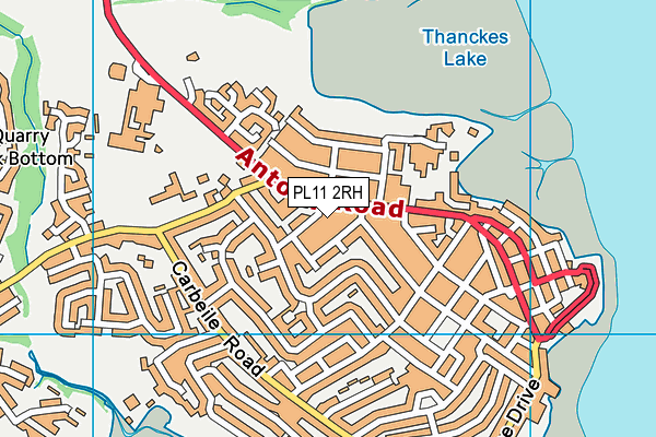 PL11 2RH map - OS VectorMap District (Ordnance Survey)