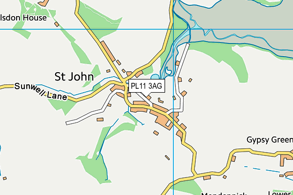 PL11 3AG map - OS VectorMap District (Ordnance Survey)