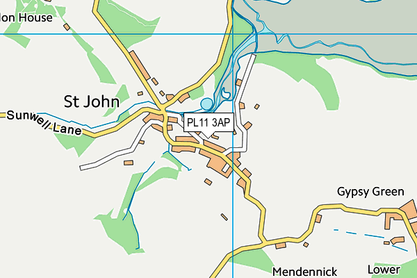 PL11 3AP map - OS VectorMap District (Ordnance Survey)