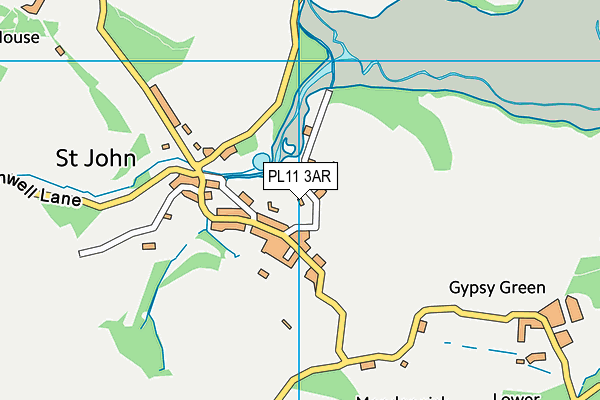 PL11 3AR map - OS VectorMap District (Ordnance Survey)