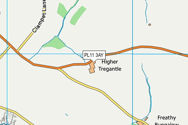 PL11 3AY map - OS VectorMap District (Ordnance Survey)