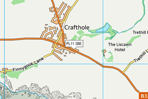 PL11 3BE map - OS VectorMap District (Ordnance Survey)