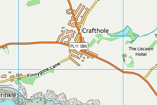 PL11 3BN map - OS VectorMap District (Ordnance Survey)