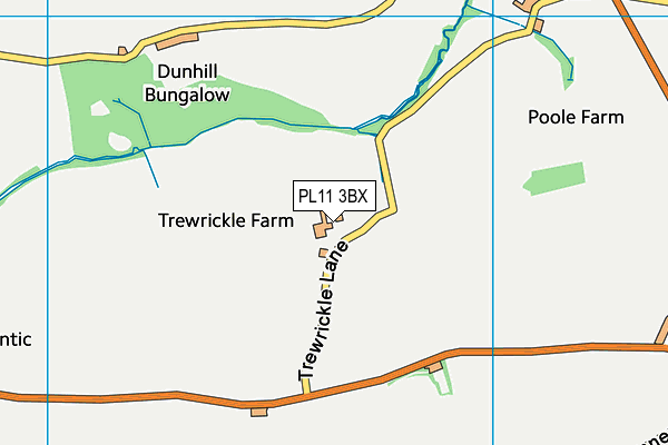 PL11 3BX map - OS VectorMap District (Ordnance Survey)