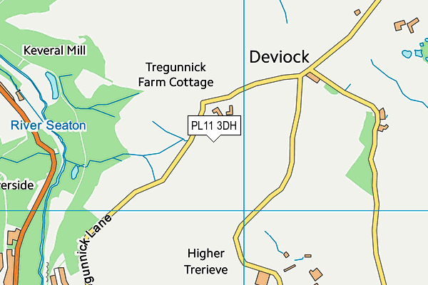 PL11 3DH map - OS VectorMap District (Ordnance Survey)