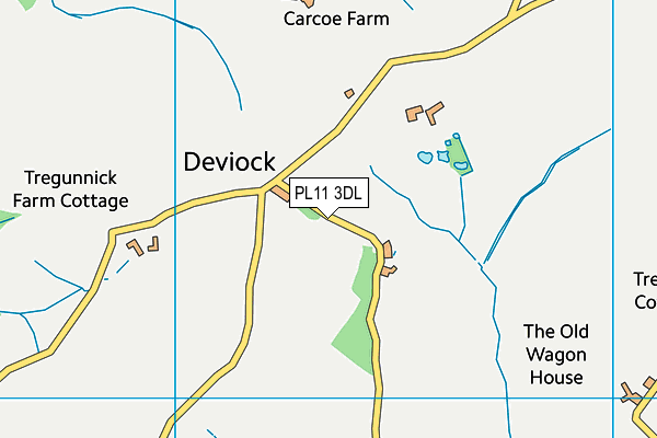 PL11 3DL map - OS VectorMap District (Ordnance Survey)