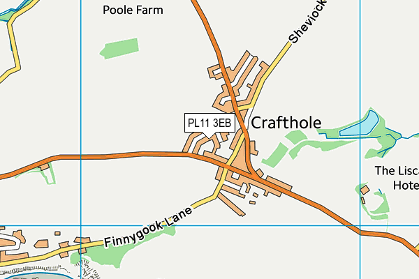 PL11 3EB map - OS VectorMap District (Ordnance Survey)