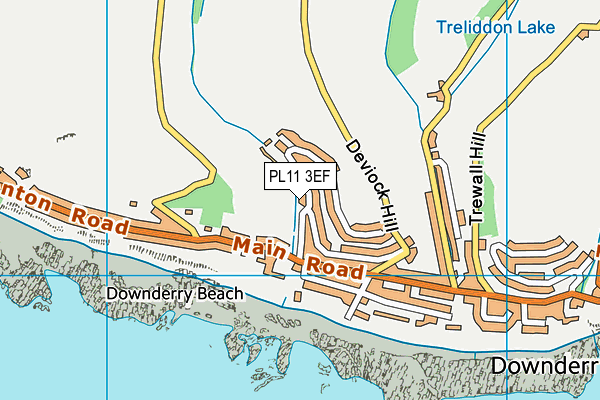 PL11 3EF map - OS VectorMap District (Ordnance Survey)