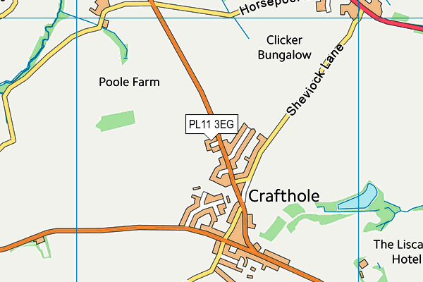 PL11 3EG map - OS VectorMap District (Ordnance Survey)