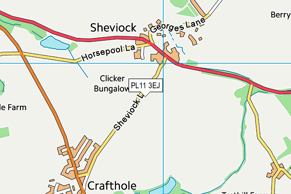 PL11 3EJ map - OS VectorMap District (Ordnance Survey)