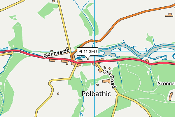 PL11 3EU map - OS VectorMap District (Ordnance Survey)