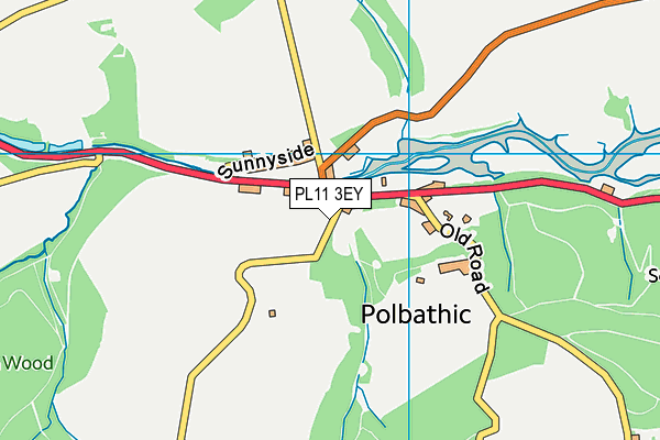 PL11 3EY map - OS VectorMap District (Ordnance Survey)