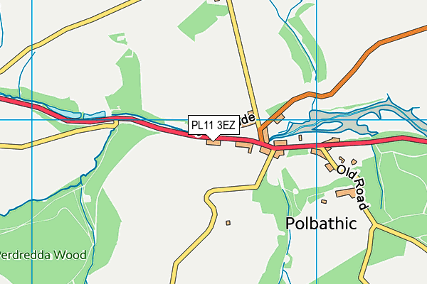 PL11 3EZ map - OS VectorMap District (Ordnance Survey)