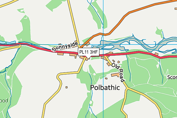 PL11 3HF map - OS VectorMap District (Ordnance Survey)