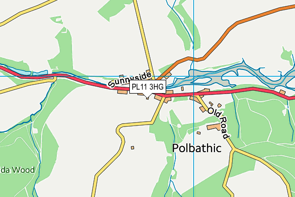 PL11 3HG map - OS VectorMap District (Ordnance Survey)