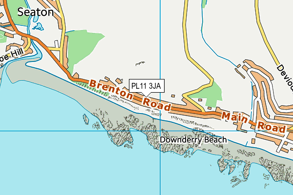 PL11 3JA map - OS VectorMap District (Ordnance Survey)