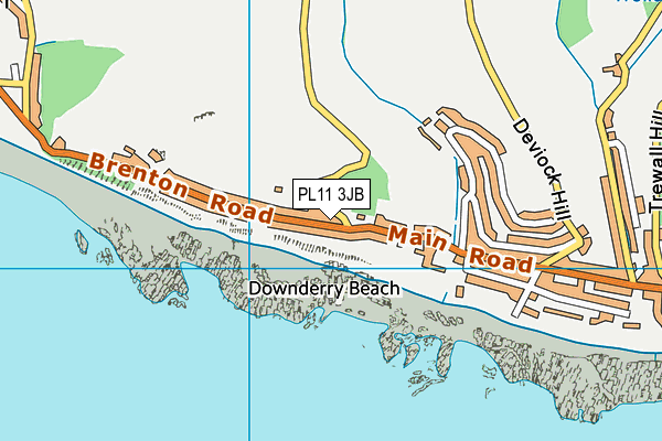 PL11 3JB map - OS VectorMap District (Ordnance Survey)