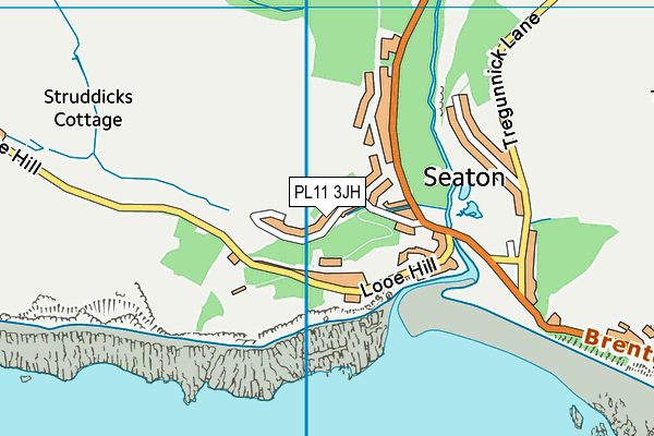 PL11 3JH map - OS VectorMap District (Ordnance Survey)