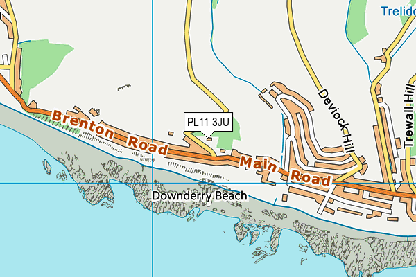 PL11 3JU map - OS VectorMap District (Ordnance Survey)