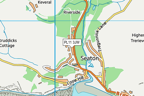 PL11 3JW map - OS VectorMap District (Ordnance Survey)