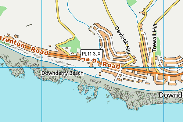 PL11 3JX map - OS VectorMap District (Ordnance Survey)