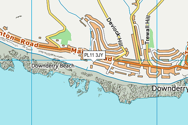 PL11 3JY map - OS VectorMap District (Ordnance Survey)