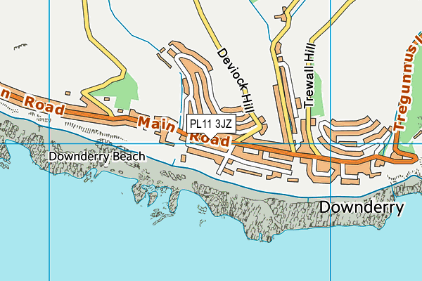 PL11 3JZ map - OS VectorMap District (Ordnance Survey)