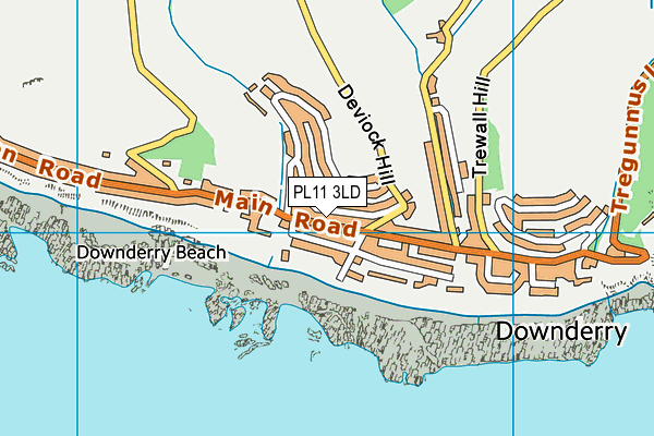 PL11 3LD map - OS VectorMap District (Ordnance Survey)