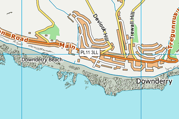 PL11 3LL map - OS VectorMap District (Ordnance Survey)