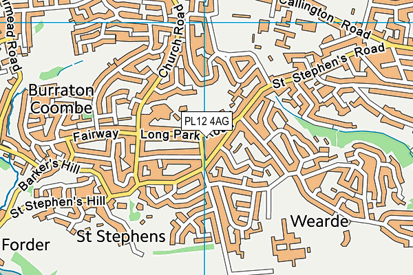 PL12 4AG map - OS VectorMap District (Ordnance Survey)