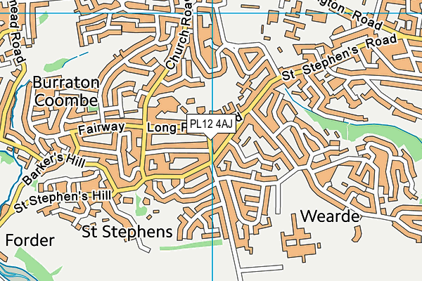 PL12 4AJ map - OS VectorMap District (Ordnance Survey)