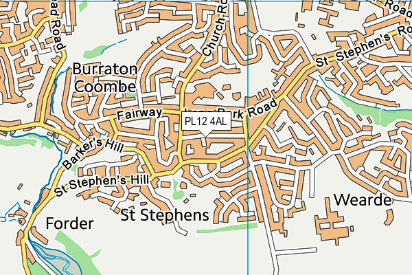 PL12 4AL map - OS VectorMap District (Ordnance Survey)