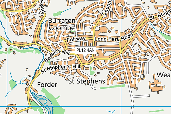 PL12 4AN map - OS VectorMap District (Ordnance Survey)
